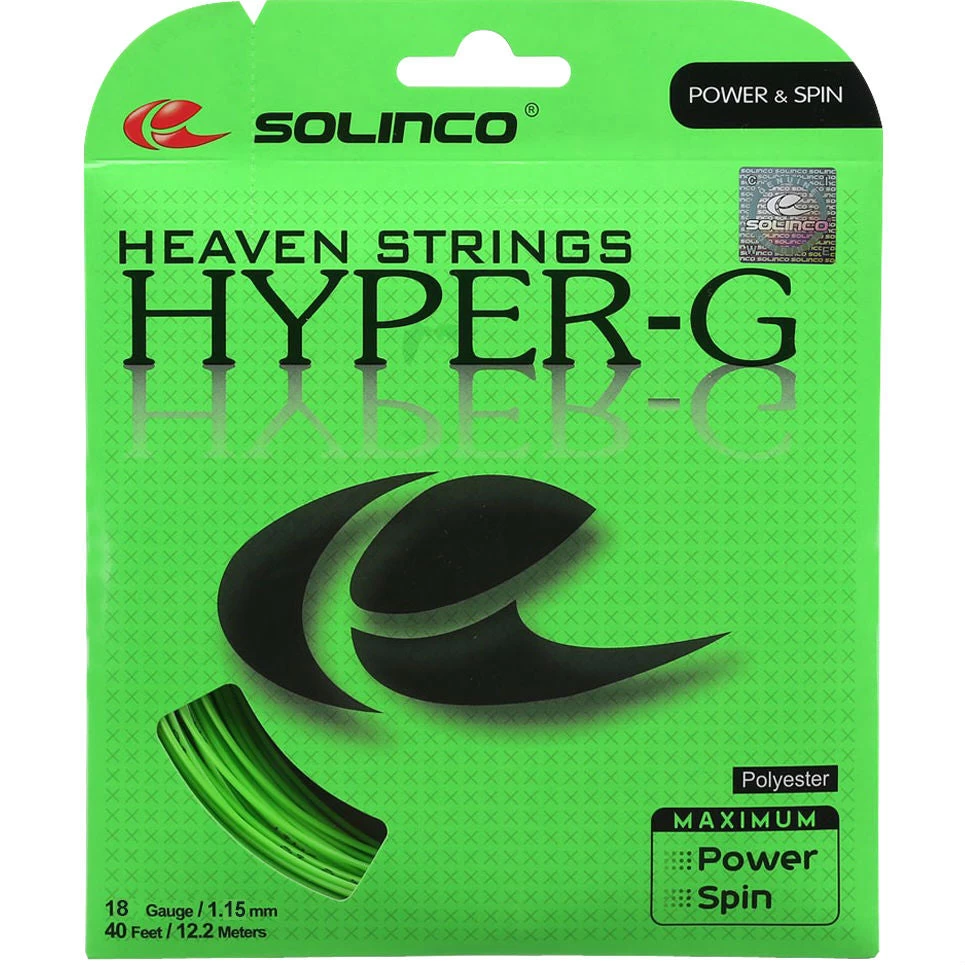Solinco Hyper-G 18/1.15 Tennis String (Green) 3 Solinco Hyper-G 18/1.15 Tennis String (Green)