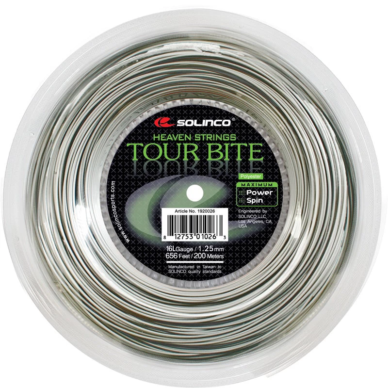 Solinco Tour Bite 16L/1.25 Tennis String Reel (Silver) 3 Solinco Tour Bite 16L/1.25 Tennis String Reel (Silver)