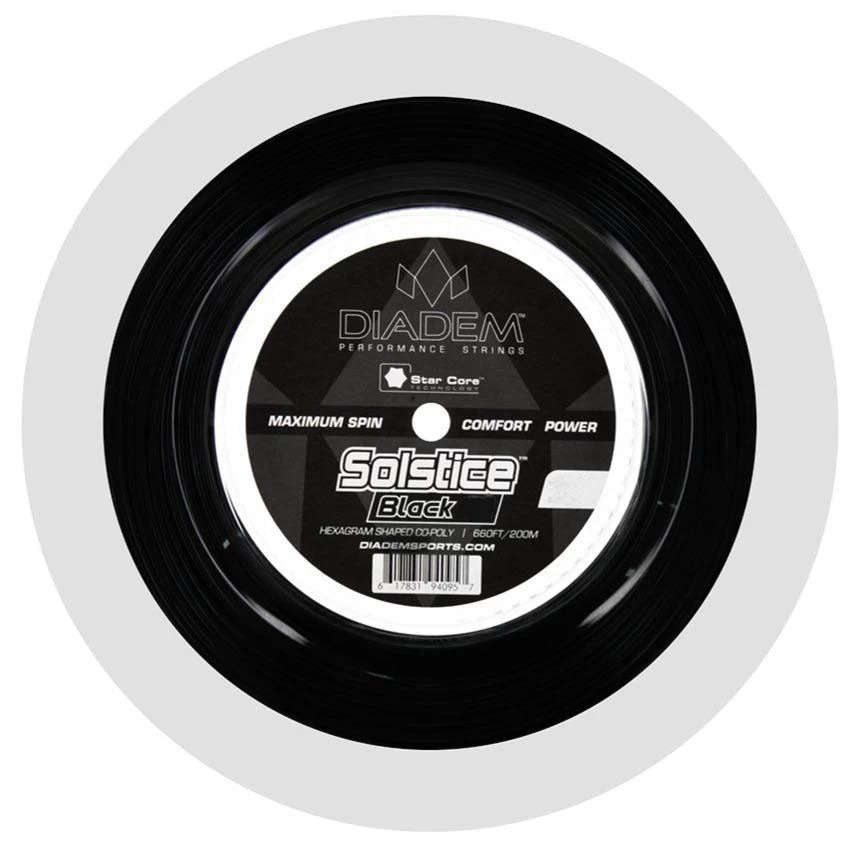 Diadem Solstice Black 17/1.20 Tennis String Reel (Black) 3 Diadem Solstice Black 17/1.20 Tennis String Reel (Black)