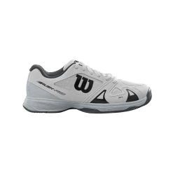 Wilson Rush Pro 2.5 Junior Tennis Shoe (White/Pearl) 7 Wilson Rush Pro 2.5 Junior Tennis Shoe (White/Pearl) -Racquet Equipment Shop WRS322490 Rush Pro Jr 2.5 White PearlBlue Black Side