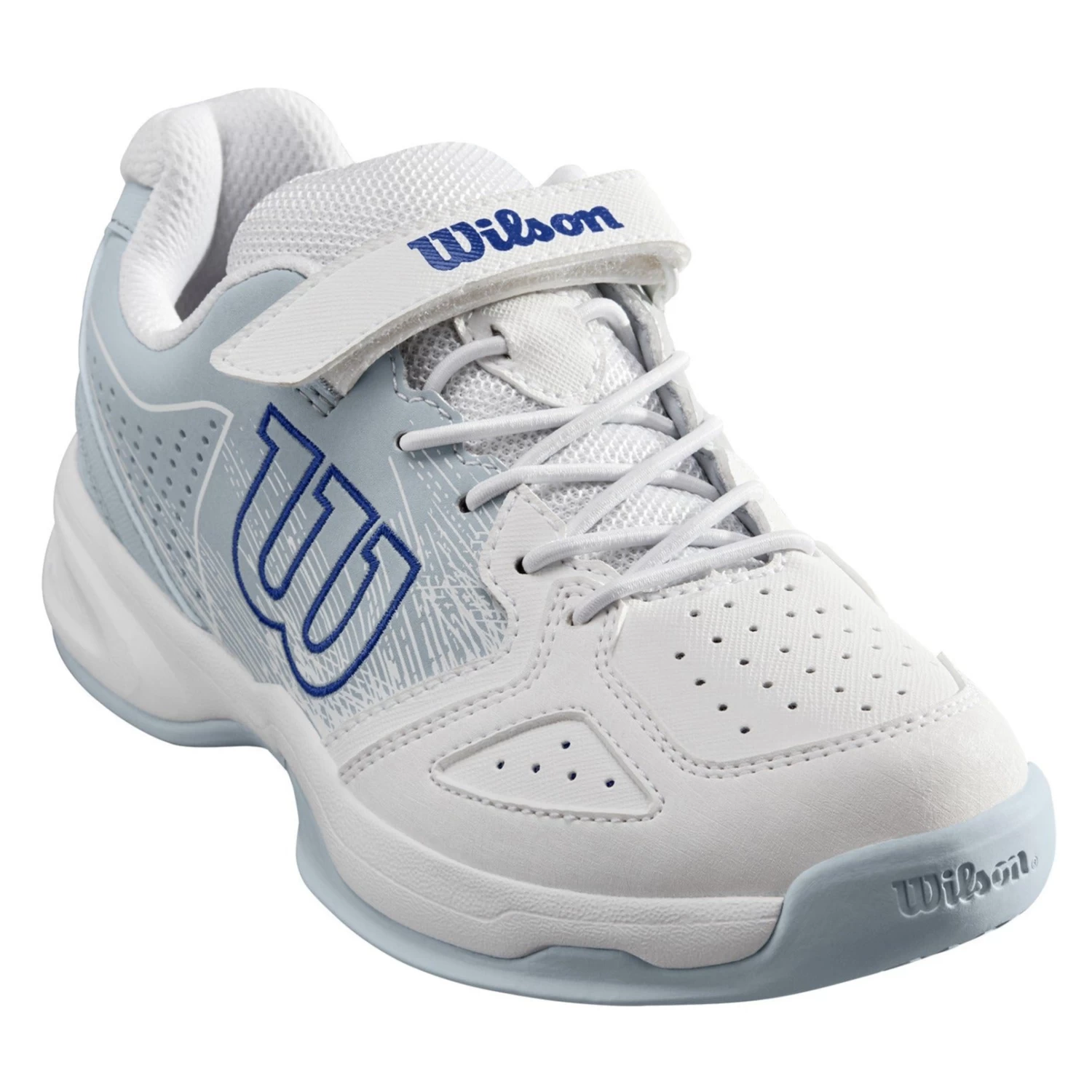 Wilson Stroke Junior Tennis Shoe (White/Blue) 3 Wilson Stroke Junior Tennis Shoe (White/Blue)