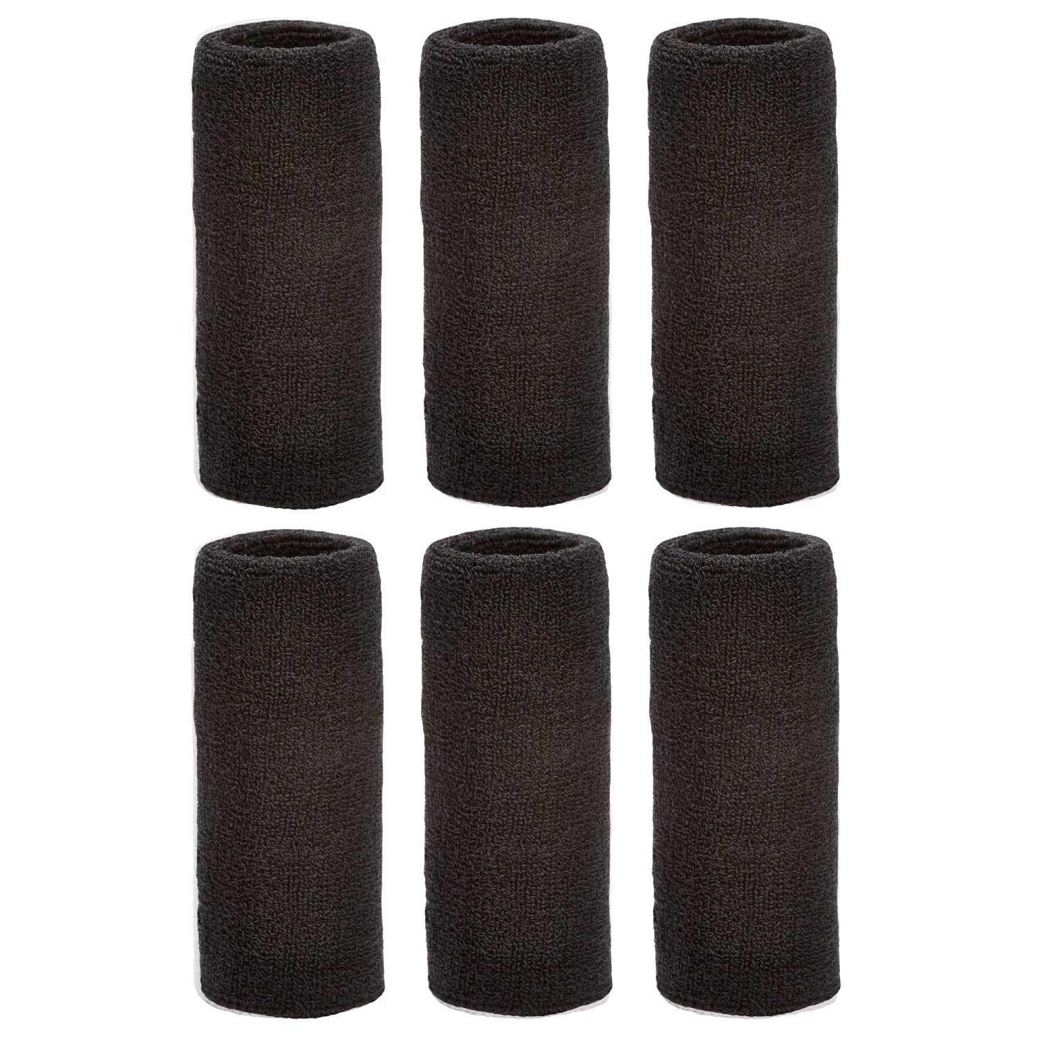 Tourna Wrist Towel 6" Extra Wide Wristband (6/Pack, Black) 3 Tourna Wrist Towel 6" Extra Wide Wristband (6/Pack, Black)