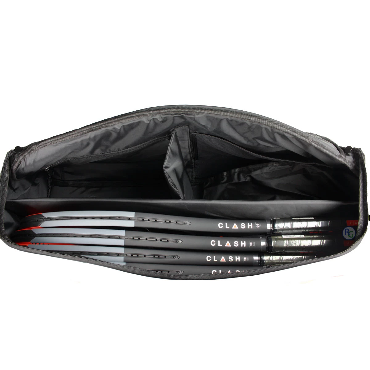 Wilson Clash Duffel Large Racquet Bag (Grey/Black/Infrared) 11 Wilson Clash Duffel Large Racquet Bag (Grey/Black/Infrared) - Image 9