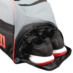 Wilson Clash Duffel Large Racquet Bag (Grey/Black/Infrared) 17 Wilson Clash Duffel Large Racquet Bag (Grey/Black/Infrared) -Racquet Equipment Shop WilsonClashDuffel 3