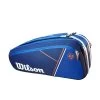 Wilson Super Tour 9 Pack Roland Garros Racquet Bag (Blue/Clay) 1 Wilson Super Tour 9 Pack Roland Garros Racquet Bag (Blue/Clay) -Racquet Equipment Shop Wilson Roland Garros Super Tour 9PK Blue Orange 1