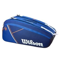 Wilson Super Tour 9 Pack Roland Garros Racquet Bag (Blue/Clay) 11 Wilson Super Tour 9 Pack Roland Garros Racquet Bag (Blue/Clay) -Racquet Equipment Shop Wilson Roland Garros Super Tour 9PK Blue Orange 3