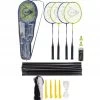 Dunlop Nitro-Star Ssx 1.0 - 4 Player Badminton Set (4 Racquets, 2 Shuttles, Pole, Net) -Racquet Equipment Shop ZESTAW DO BADMINTONA DUNLOP NITRO STAR 4 PLAYER