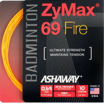Ashaway ZyMax 69 Fire Badminton String (Orange) 3 Ashaway ZyMax 69 Fire Badminton String (Orange)