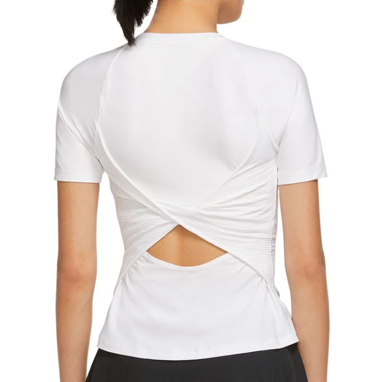 Nike Women's Dri-FIT Advantage Top (White/Black) 4 Nike Women's Dri-FIT Advantage Top (White/Black) - Image 2