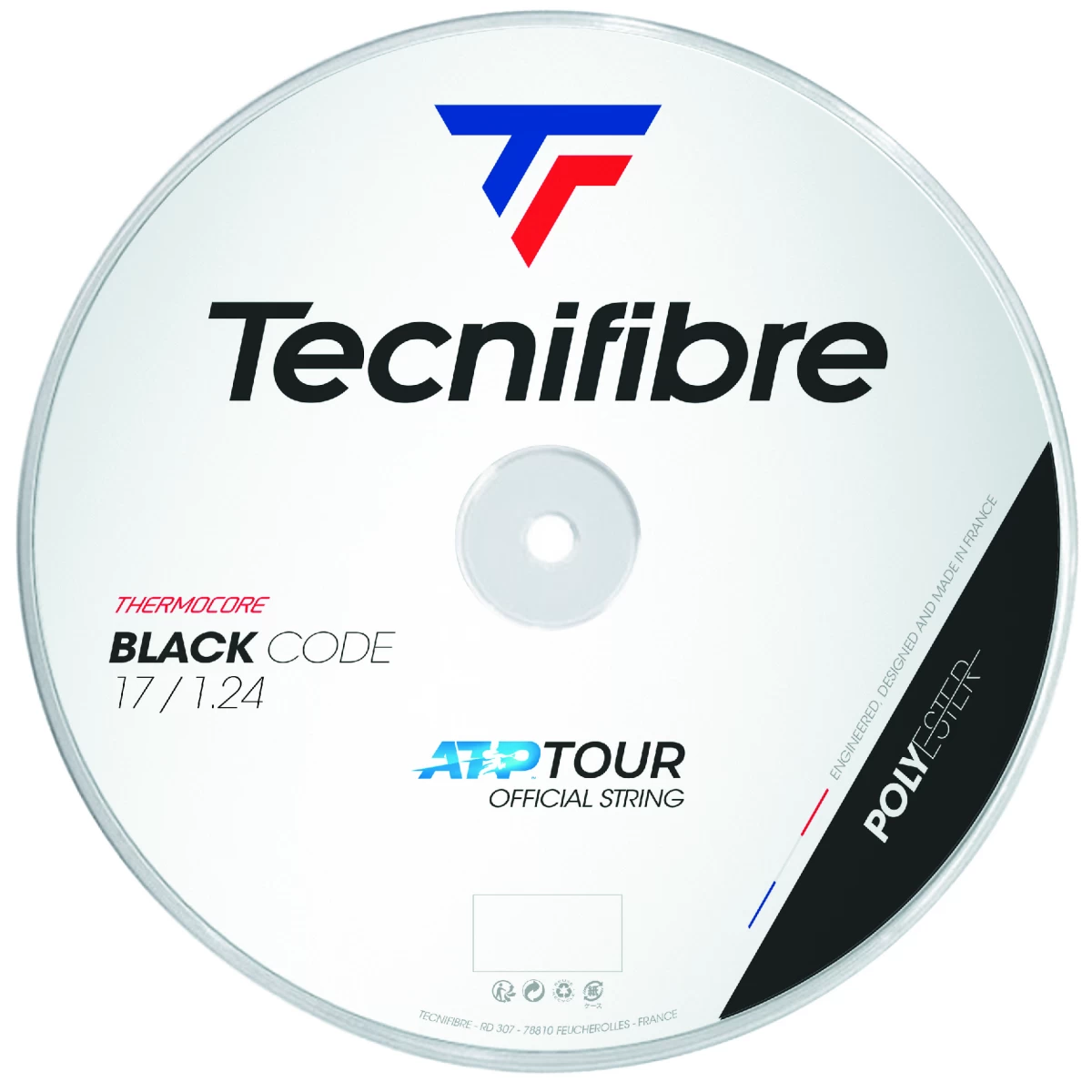 Tecnifibre Black Code 17/1.24 Tennis String Reel (Black) 3 Tecnifibre Black Code 17/1.24 Tennis String Reel (Black)