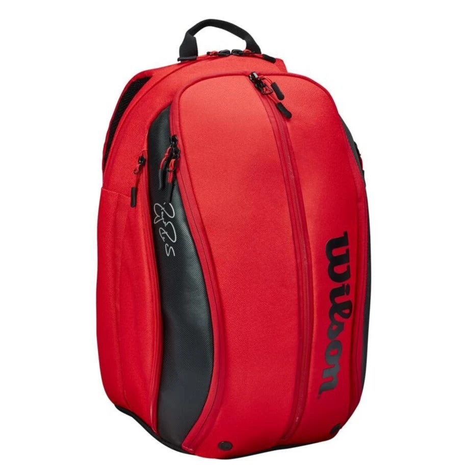 Wilson RF DNA Backpack Racquet Bag (Red/Black) 3 Wilson RF DNA Backpack Racquet Bag (Red/Black)