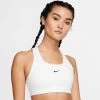 Nike Women's Dri-FIT Swoosh Medium Support 1 Piece Pad Sports Bra (White/Black) 2 Nike Women's Dri-FIT Swoosh Medium Support 1 Piece Pad Sports Bra (White/Black) -Racquet Equipment Shop dri fit swoosh support 1 piece pad sports bra mx9N8j