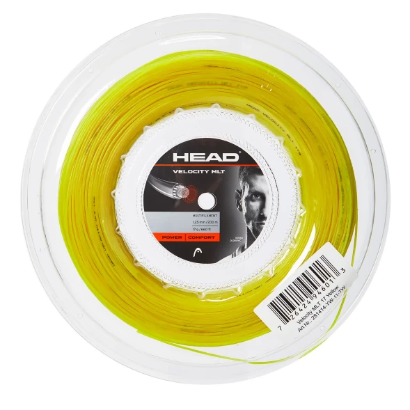 Head Velocity MLT 17/1.25 Tennis String Reel (Yellow) 3 Head Velocity MLT 17/1.25 Tennis String Reel (Yellow)