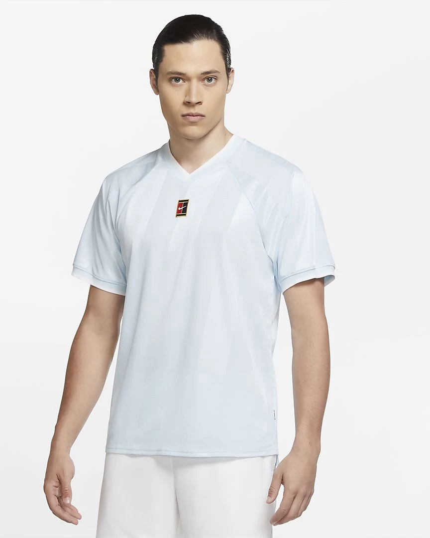 Nike Men's Court Breathe Slam Top (Light Blue) 3 Nike Men's Court Breathe Slam Top (Light Blue)