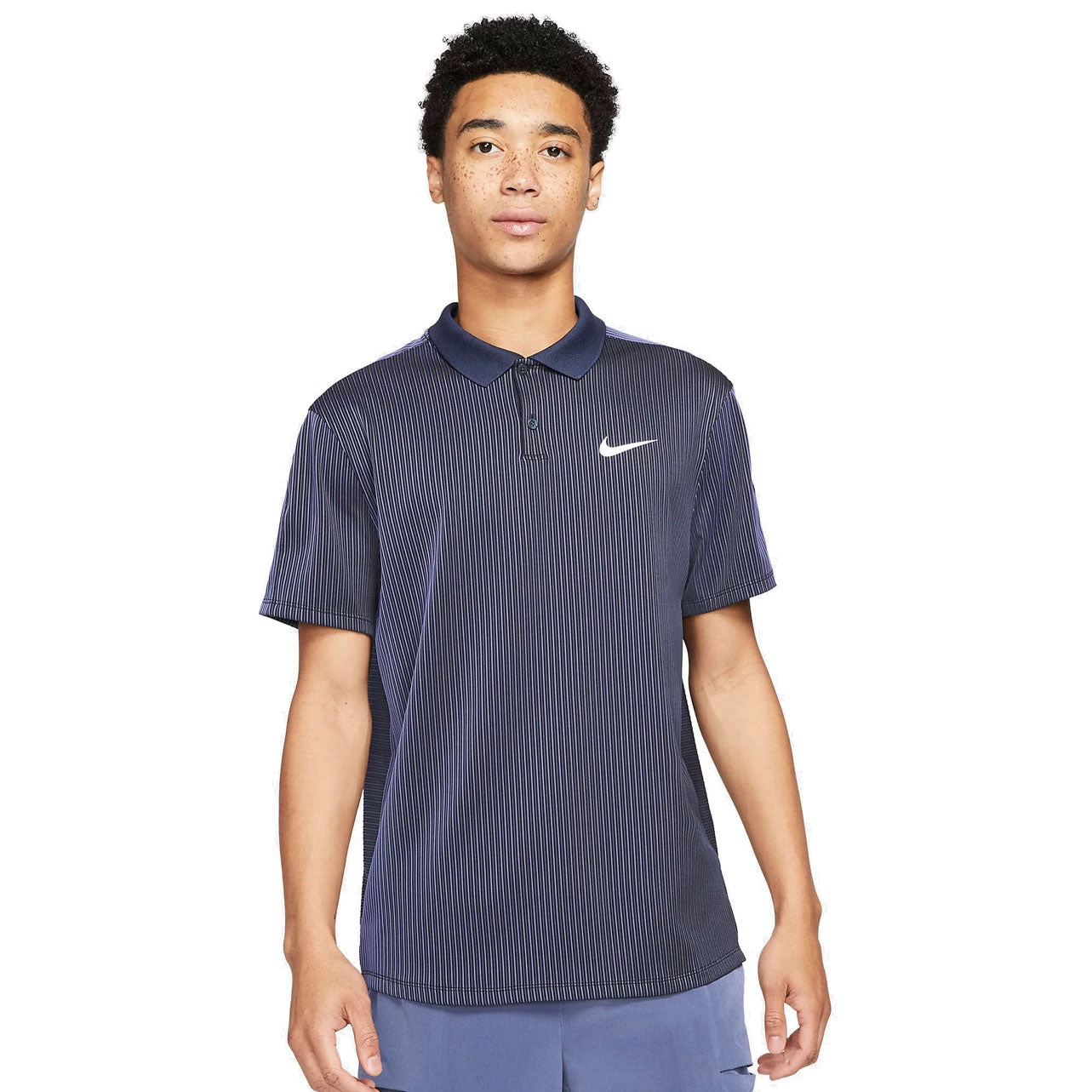Nike Men's Dri-FIT Advantage Slam Polo (Obsidian/White) 3 Nike Men's Dri-FIT Advantage Slam Polo (Obsidian/White)