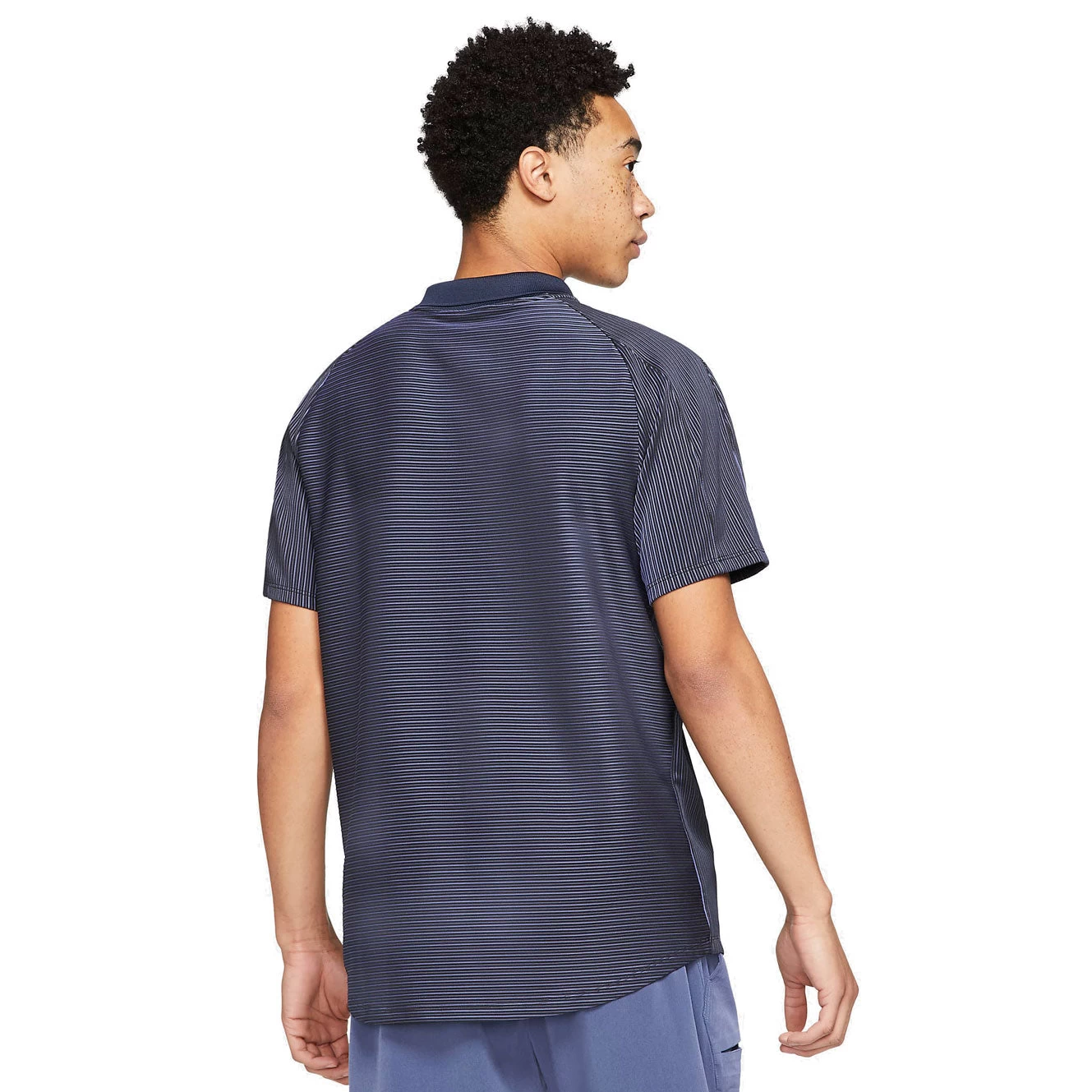 Nike Men's Dri-FIT Advantage Slam Polo (Obsidian/White) 4 Nike Men's Dri-FIT Advantage Slam Polo (Obsidian/White) - Image 2