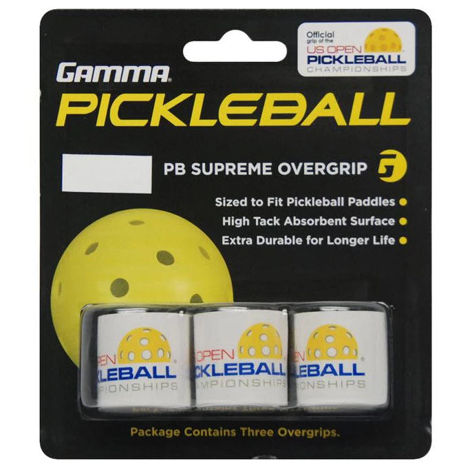 Gamma Pickleball Supreme Overgrip 3 Pack (US Open) 3 Gamma Pickleball Supreme Overgrip 3 Pack (US Open)