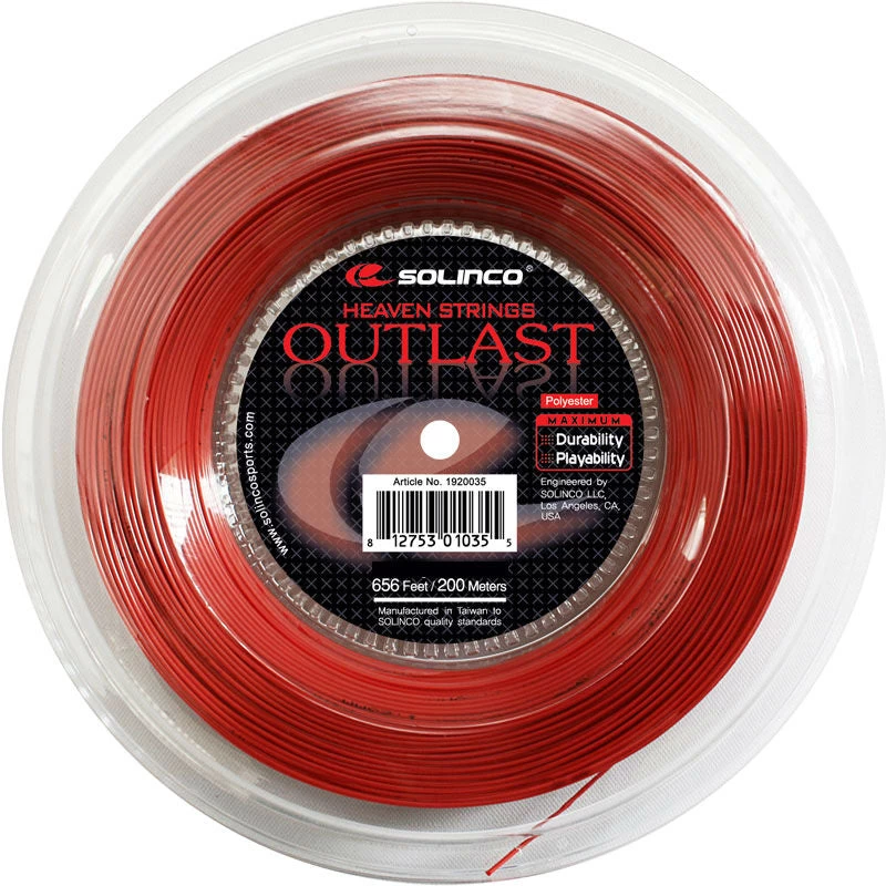 Solinco Outlast 16L/1.25 Tennis String Reel (Red) 3 Solinco Outlast 16L/1.25 Tennis String Reel (Red)