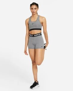 Nike Women's Pro 365 5-Inch Shorts (Grey/Black) 7 Nike Women's Pro 365 5-Inch Shorts (Grey/Black) -Racquet Equipment Shop pro 365 womens 5 shorts 2TGH05 2
