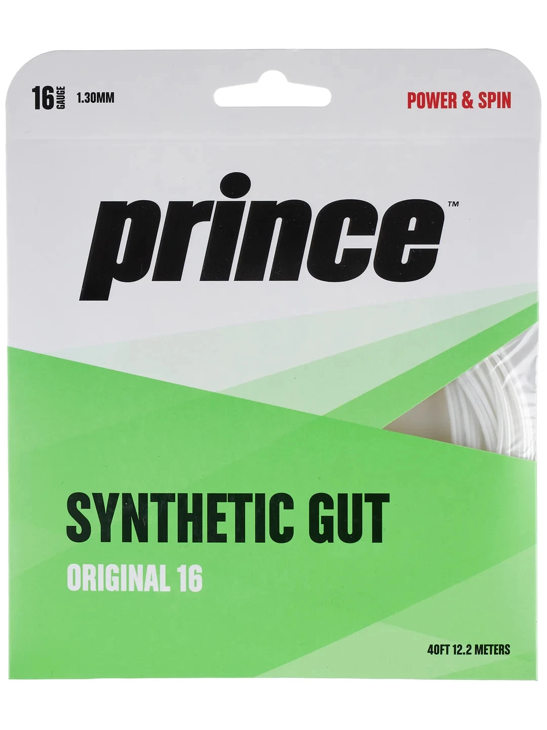 Prince Synthetic Gut 16/1.30 Original Tennis String (White) 3 Prince Synthetic Gut 16/1.30 Original Tennis String (White)