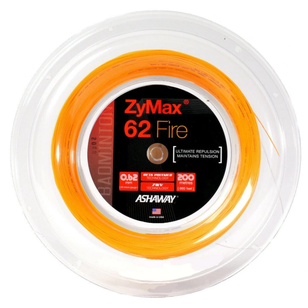 Ashaway ZyMax 62 Fire Badminton String Reel (Orange) 3 Ashaway ZyMax 62 Fire Badminton String Reel (Orange)