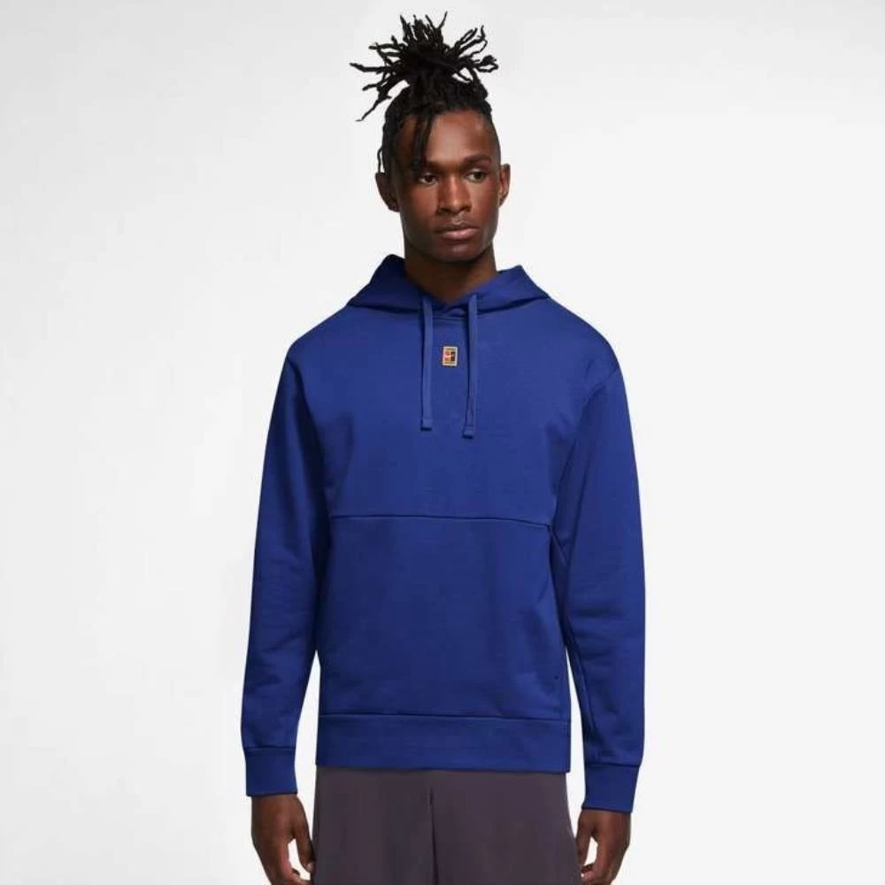 Nike Men's Fleece Heritage Tennis Hoodie (Blue) 3 Nike Men's Fleece Heritage Tennis Hoodie (Blue)
