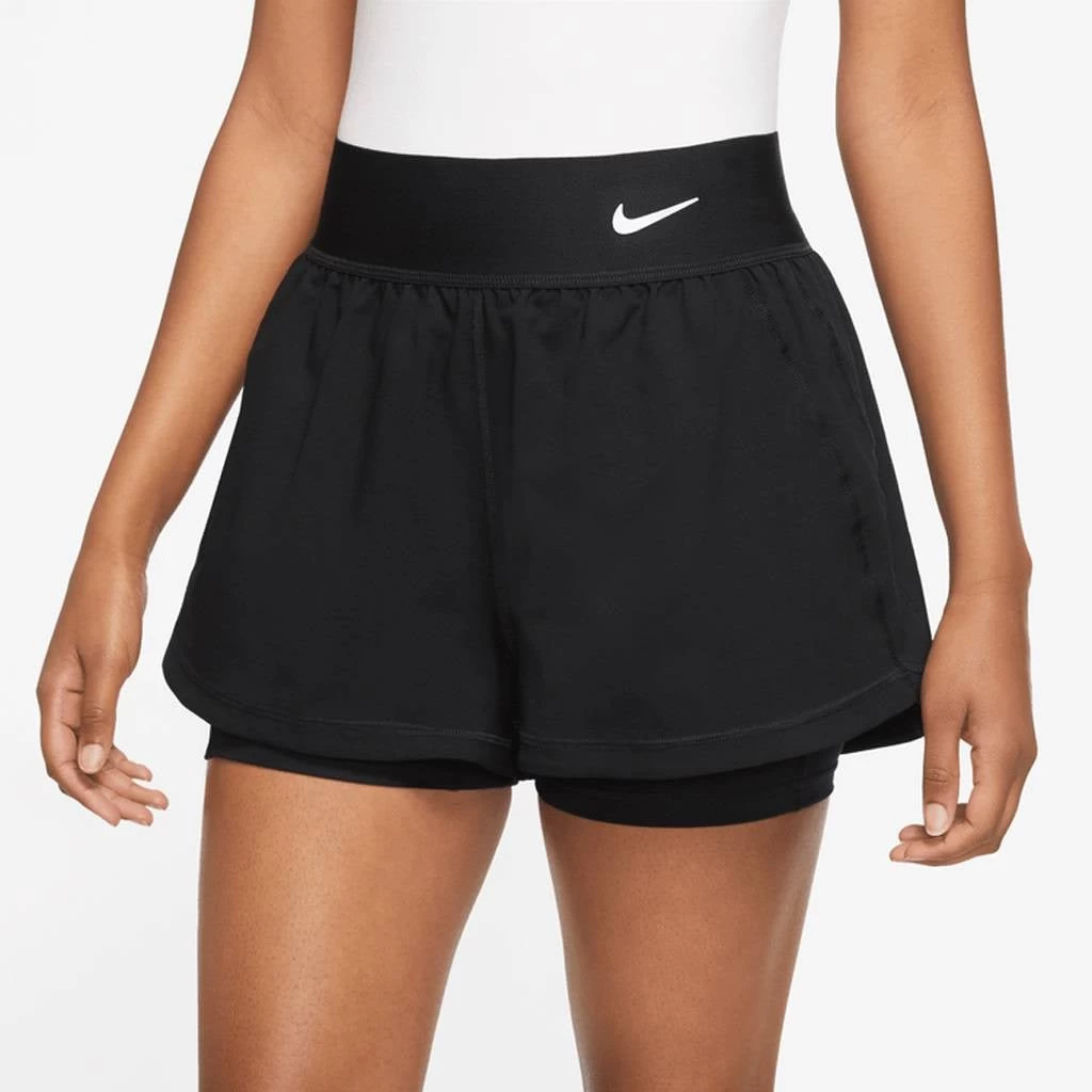 Nike Women's Dri-Fit Advantage Short (Black/White) 3 Nike Women's Dri-Fit Advantage Short (Black/White)