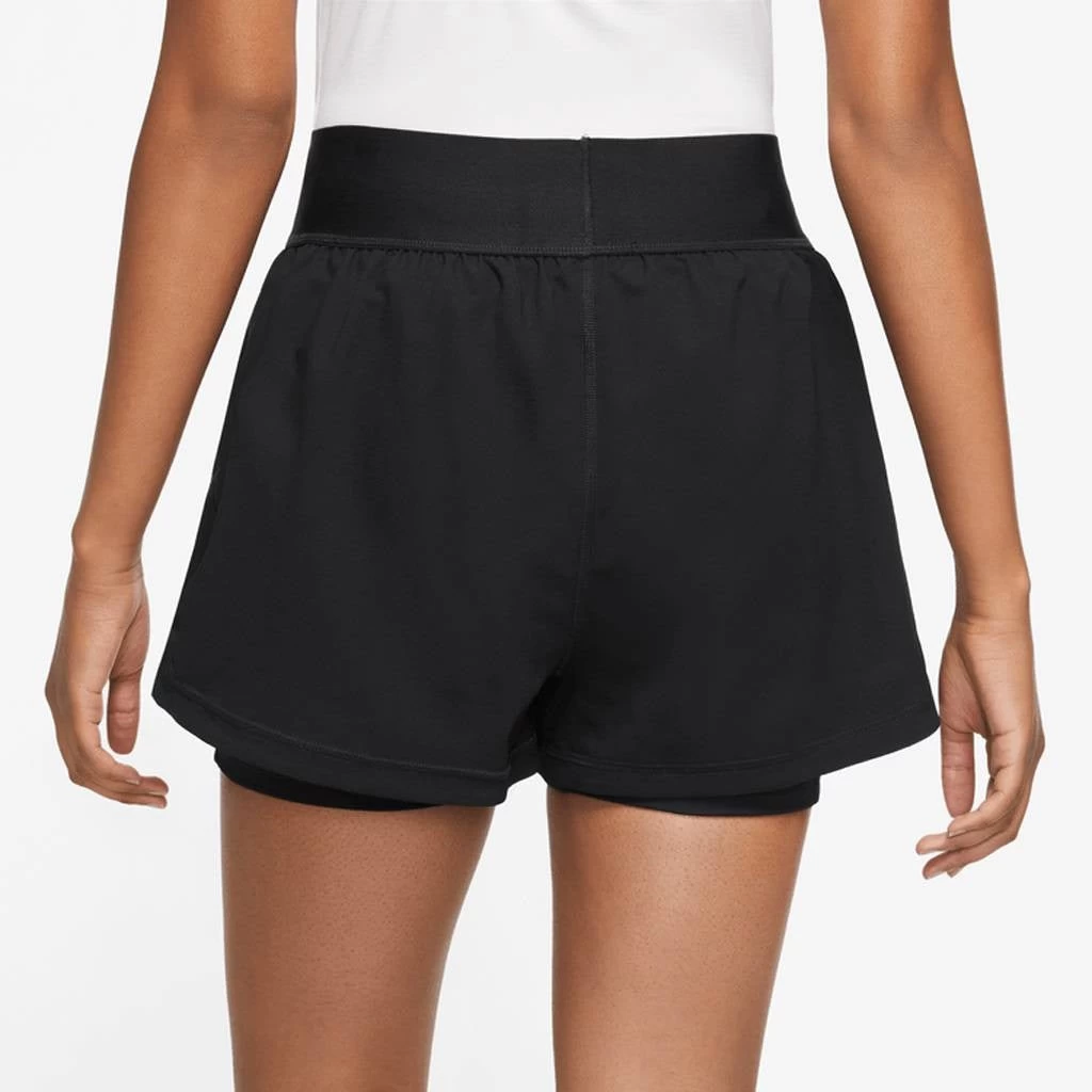 Nike Women's Dri-Fit Advantage Short (Black/White) 4 Nike Women's Dri-Fit Advantage Short (Black/White) - Image 2